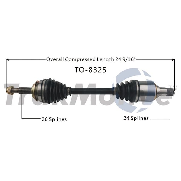 Surtrack Axle Cv Axle Shaft, To-8325 TO-8325 - main